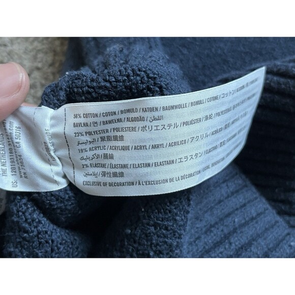 Abercrombie & Fitch Womens Sweater Navy Blue Size M Classic - Picture 4 of 6